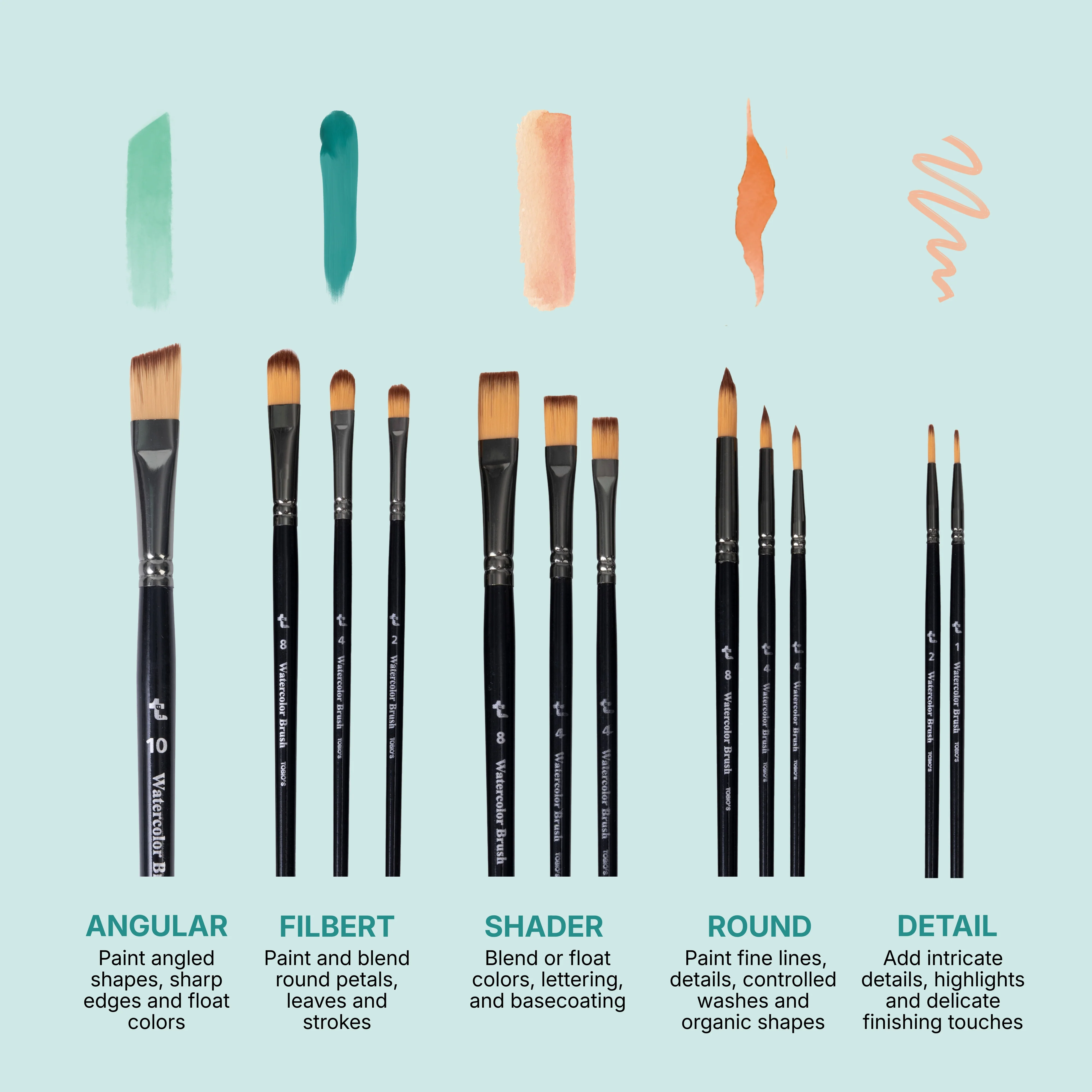 Tobio’s Artist Brush Set (12 Pcs) - Image 4